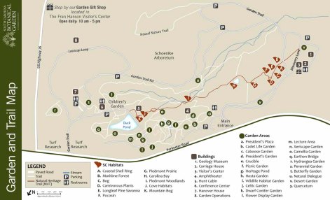 South Carolina Botanical Garden Map
